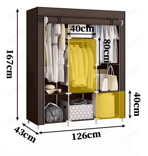 Closet Portátil de 3 Compartimientos - Imagen 2