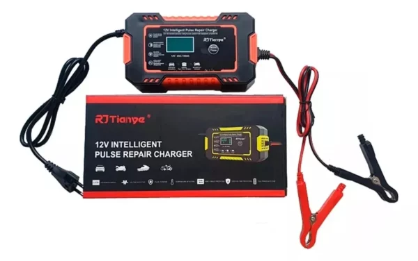 Cargador Bateria Carro Moto 12v Pantalla - Imagen 2