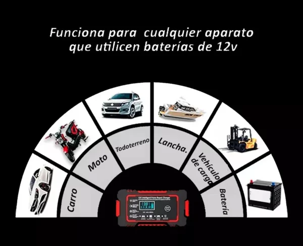 Cargador Bateria Carro Moto 12v Pantalla - Imagen 3